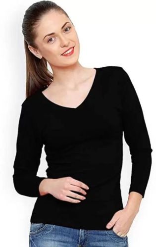 Girls V Neck T Shirts, Feature : Smooth
