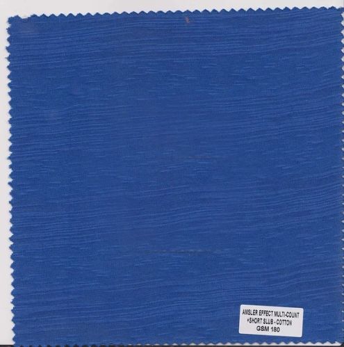 Blue Multi Count Cotton Slub Fabrics, For Garments, Roll Length : All Sizes