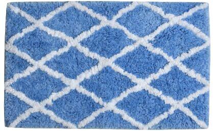 Multi Colour Square Geometrical Cotton Mat, For Home, Hotel, Size : 16*24, 20*32 Inches