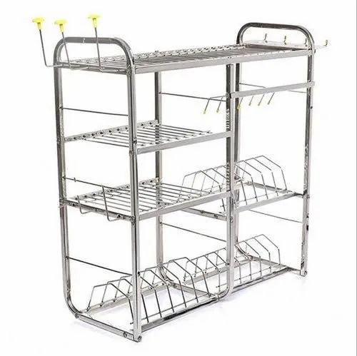 5 Shelves Stainless Steel Dish Rack, For Keep Utensils