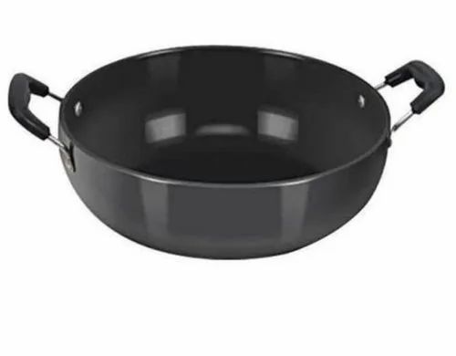 Black Hard Anodized Deep Kadhai, For Cooking, Feature : Light Weight, Fine Finished