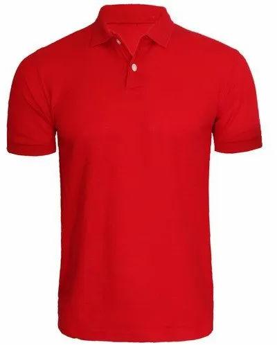 Poly Cotton Unisex Polo T-shirt, Packaging Type : Packet