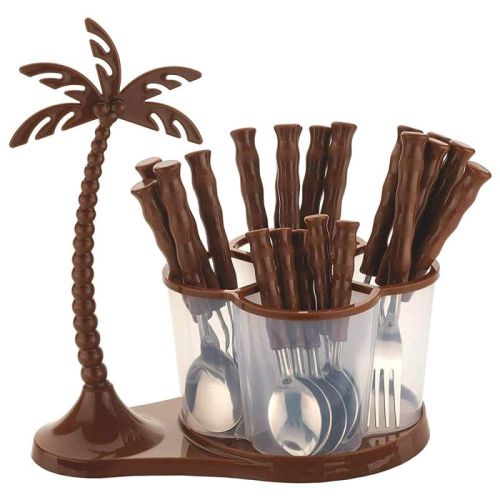 Brown Polished Steel Cutlery Set, For Kitchen, Style : Modern