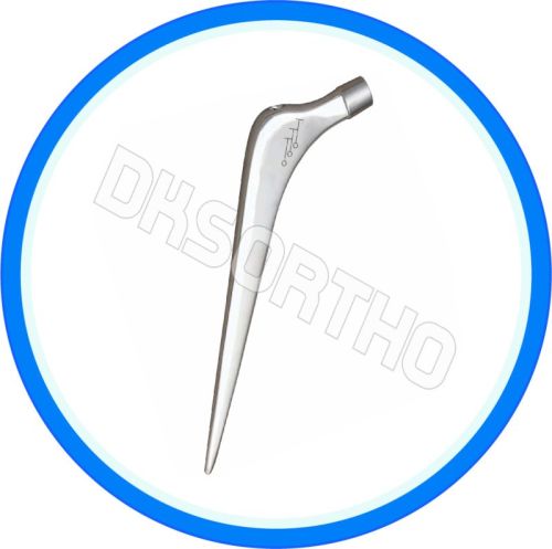 Grey Plain Stainless Steel Cemented Femoral Hip Stem, For Hospital