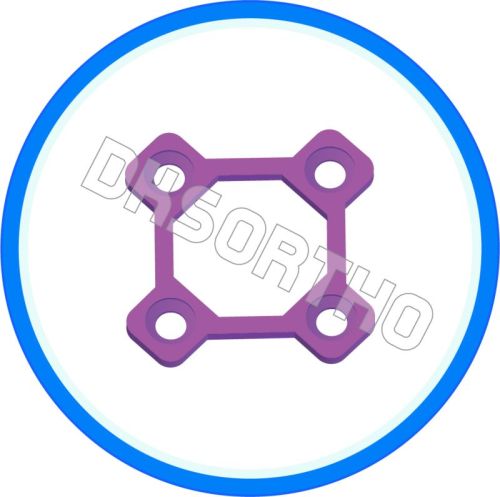 Polished Square Bone Plate, For Hospital, Color : Purple