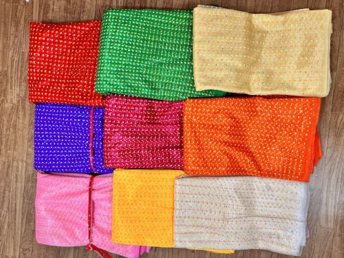 Multi Colour Net Chameli Tikli Fabric, For Garments, Packaging Type : Poly Bag