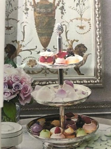 Silver Round Polished Metal Plain 3 Tier Cake Stand, For Restaurant, Hotel