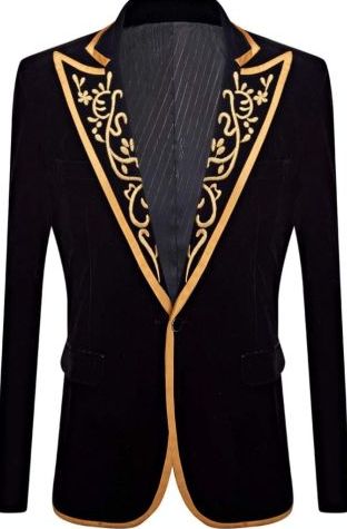 Embrodried Mens Designer Blazer, Technics : Machine Made