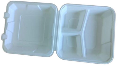 8 X 8 Inch Clamshell Box, For Food Packaging, Color : White