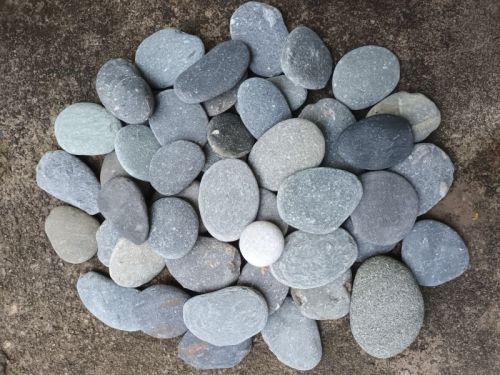 Non Polished Plain River Pebbles, For Construction, Flooring, Designing, Size : 10x10Inch, 12x12Inch