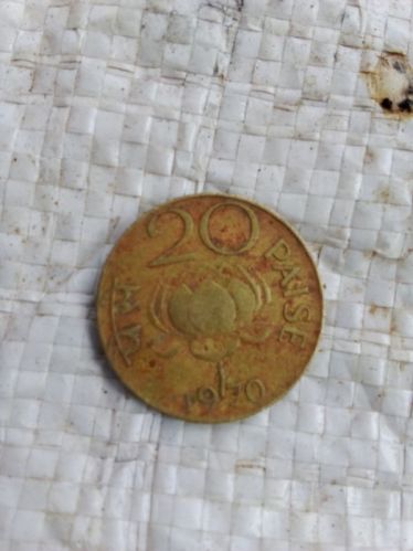 Brass Indian 20-paisa Coin, Color : Bronze