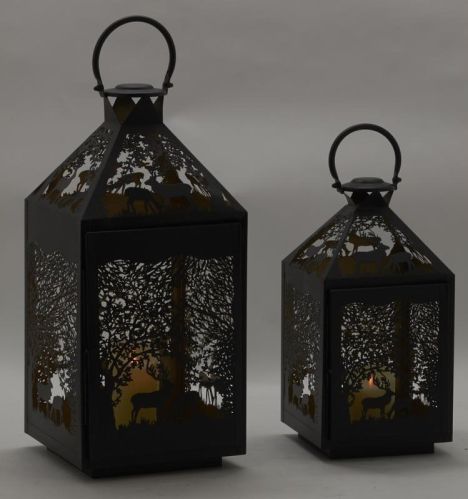 Powered Coated Iron Luxury Candle Lantern, Technics : Hand Made