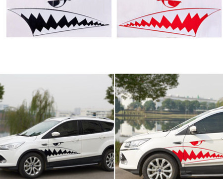 Customised PVC Printed Car Body Sticker, Color : Black, Red