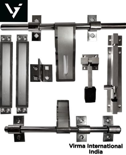 Virma Polished SS Door Kit, Color : Metallic