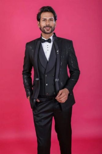 NAVY BLUE COLOUR TUXEDO SUIT, Feature : Attractive Designs, Comfortable
