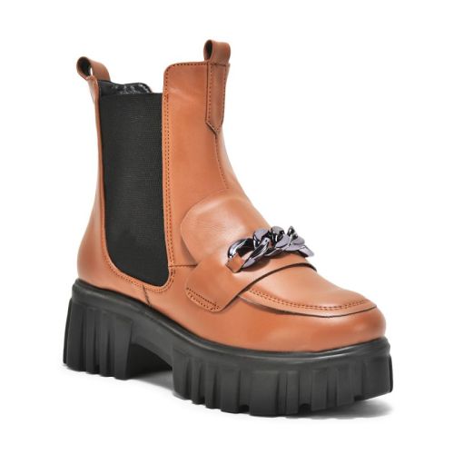 Ladies Tan Brown Winter Boots, Size : UK 6 To 11