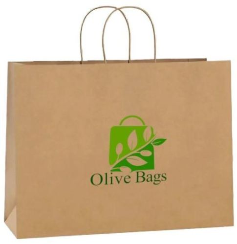 Rectangular Paper Carry Bag, For Shopping, Handle Type : Loop Handle