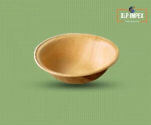 6 Inch Round Areca Palm Leaf Bowl