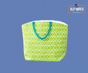 Loop Handle Jute Beach Bag, Closure Type : Zip