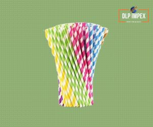 DLP Impex Multicolor Paper Straw, Packaging Type : Plastic Packet