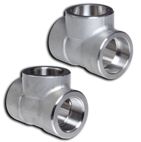 Silver Duplex Steel Tee, For Pipe Fitting, Size : Customised