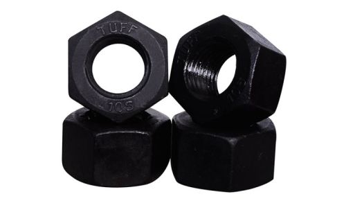 Black Metal Heavy Duty Hex Nut, For Automobile Fittings, Electrical Fittings, Size : Customised