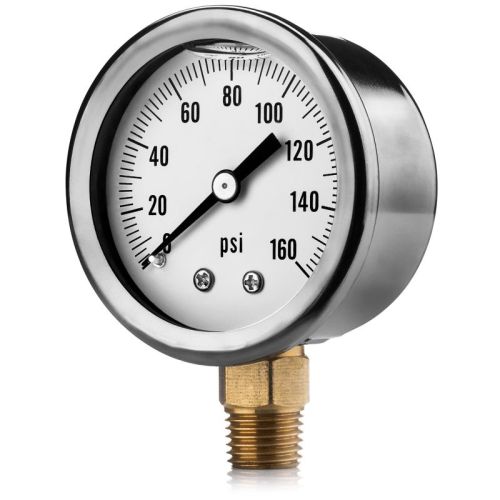 White Round Water Pressure Gauge, For Air Compressor, Packaging Type : Corrugated Boxes, Rigid Boxes