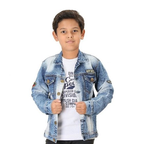 Plain Boys Denim Jacket, Size : XL