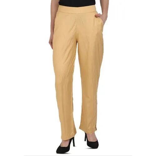 Cotton Plain Ladies Trouser, Size : M, XL