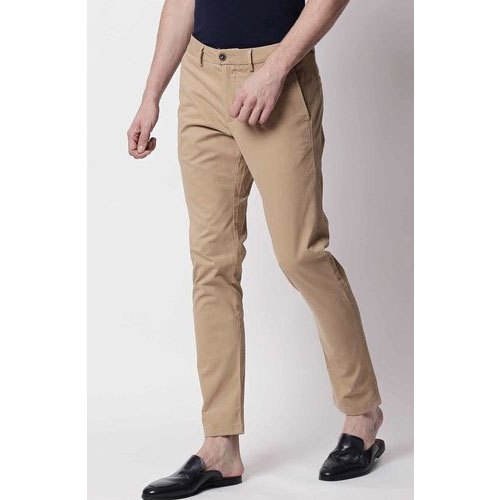 Cotton Plain Mens Trouser, Length : Full Length