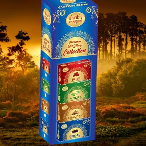 Charcoal SHUBH MANGAL DHOOPBATTI, For Temples, Religious, Pooja, Home, Aromatic, Size : 20 Stick