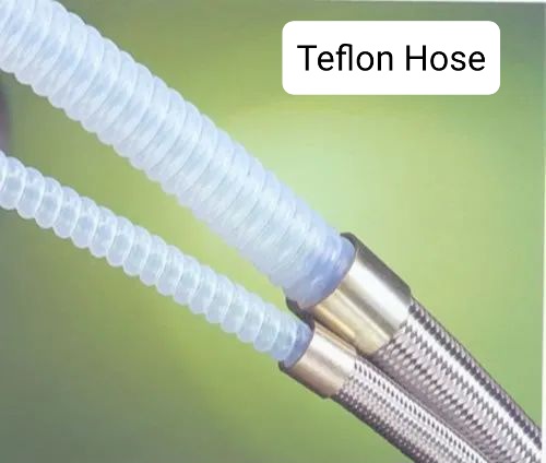 White Round Teflon Hose Pipe, For Industrial Use