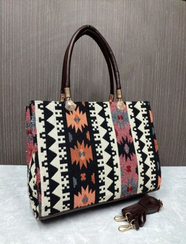 Multicolor Jacquard Hand Bag, Size : 12.5×9.5' (Spacious)