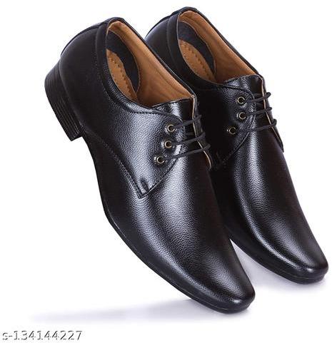 Mens Black Leather Formal Shoes, Size : 6-9 Inch