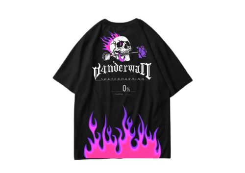 Skull With Rose Oversized T-shirt/eternal Drip/back Print