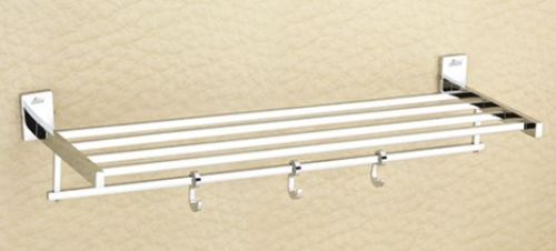 Zebrio Silver Polished 304 Stainless Steel AR-01 Aero Towel Rack, For Bathroom Fitting