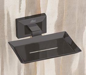 Black Rectangle VIB-03 Viva Single Soap Dish, For Bathroom