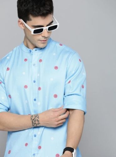 Full Sleeve Round Collar Polyester Printed Shirts, For Chef, Textiles, Size : All Sizes