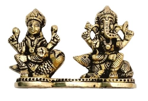 Lxgna003 Brass Laxmi Ganesh Statues, For Shop, House, Hotel, Home, Packaging Type : Carton Box