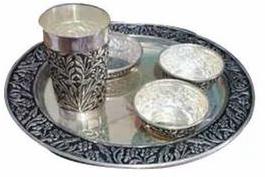 150-250 Gram Silver Plate Set, For Worship