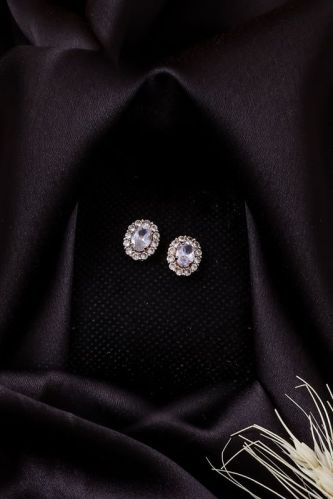 Brass Thewa Earrings, Gender : Female