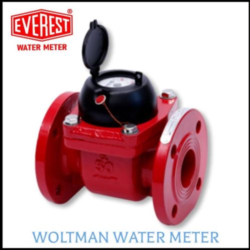 Red Woltman Water Meter (Hot Water), For Industrial, Size : Multisizes