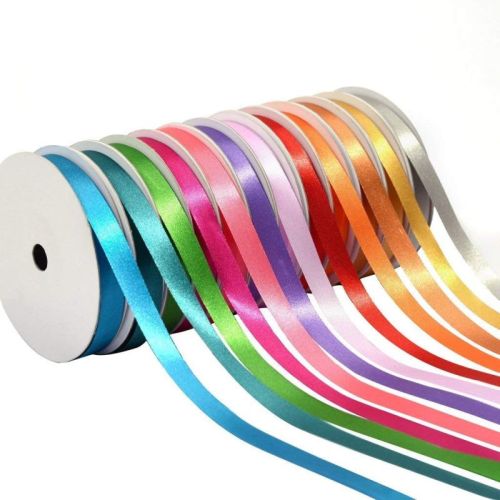 Plain Rayon Satin Ribbon, For Gift Packaging, Decoration, Size : Standard