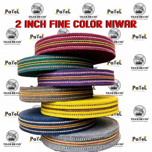 2 Inch Fine Color Niwar For Charpai, Cot Bedding