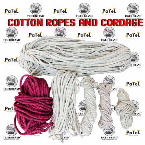 Tiger Braided Cotton Ropes and Dori For Industrial