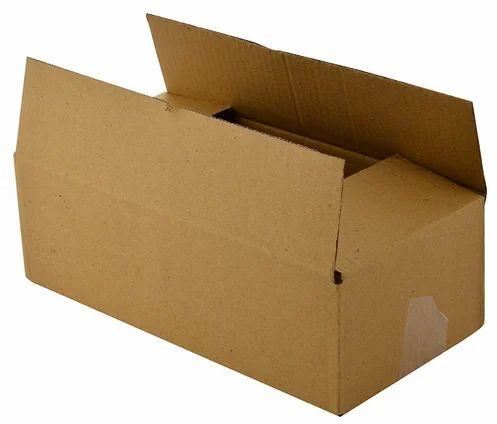 Brown Kraft Paper Corrugated Box, For Packing Electronic Goods, Industrial Use, Shape : Rectangular