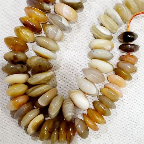 Natural Agate Big Size Rondelle Stone Beads