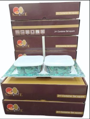 Hard Melamine Airtight Container Set, For Food Storage