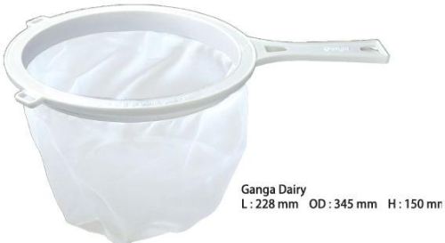 Heavy Duty Nylon Cloth Ganga Dairy Milk Strainer, Handle Material : Plastic