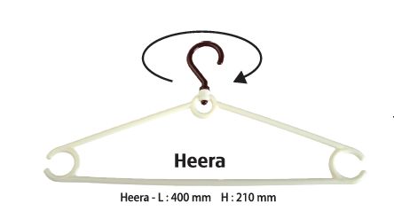 Ruby Plain Coated Plastic Heera Cloth Hanger, Style : Modern